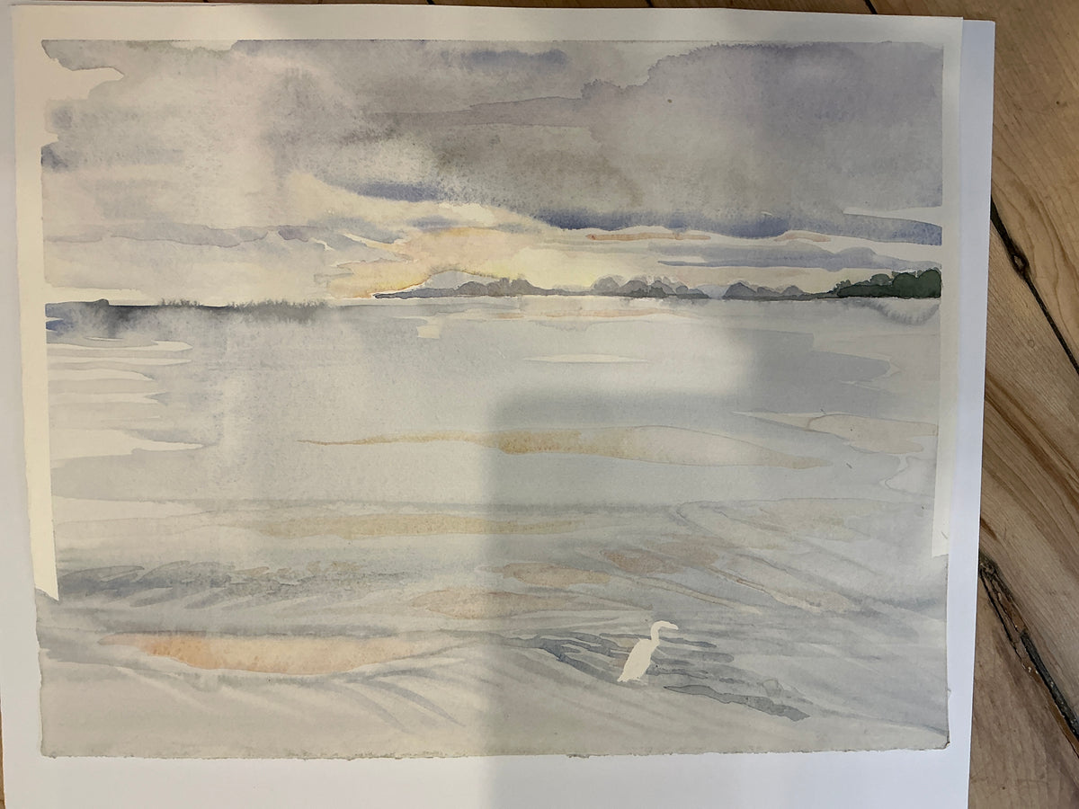 219.Egret at Dawn