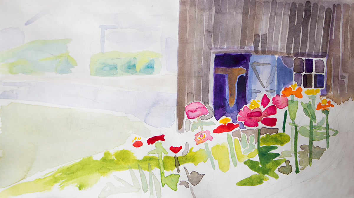 201. Late summer by the barn